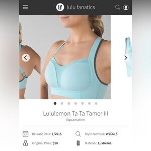 (54)lululemon Ta Ta Tamer Bra